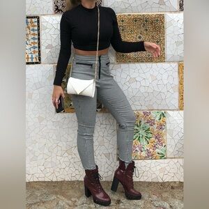 Urban Outfitters - Black and White Plaid / Houndstooth Pants